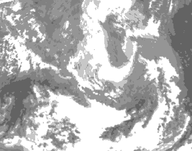 GDPS total cloud 150 hour forecast chart for Canada based on 2026/03/24 0000Z data