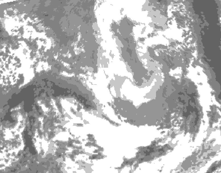 GDPS total cloud 162 hour forecast chart for Canada based on 2026/03/24 0000Z data