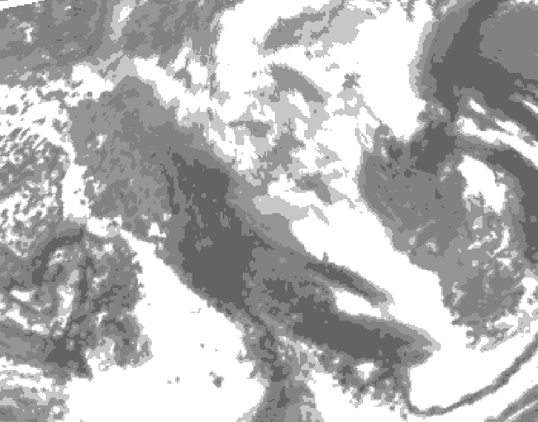 GDPS total cloud 210 hour forecast chart for Canada based on 2026/03/24 0000Z data