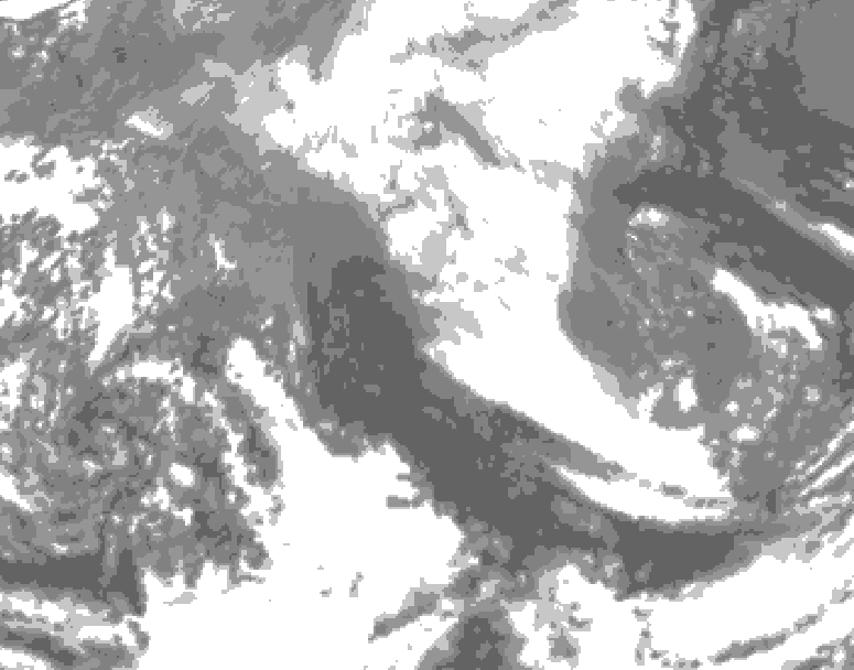 GDPS total cloud 222 hour forecast chart for Canada based on 2026/03/24 0000Z data