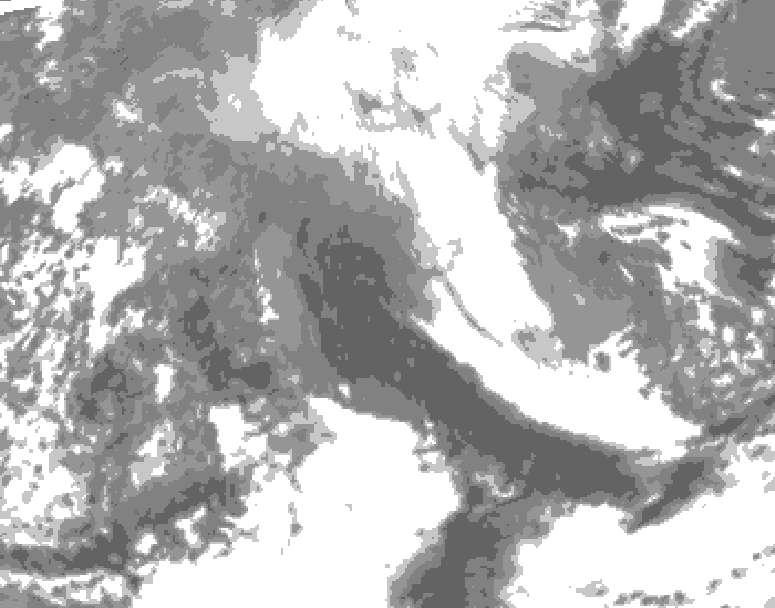 GDPS total cloud 234 hour forecast chart for Canada based on 2026/03/24 0000Z data