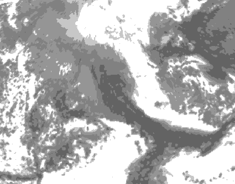 GDPS total cloud 240 hour forecast chart for Canada based on 2026/03/24 0000Z data