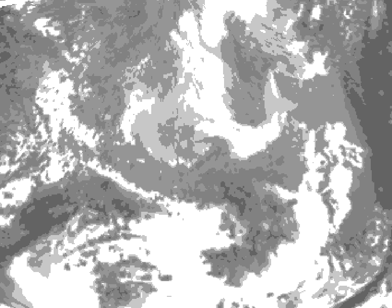 GDPS total cloud 132 hour forecast chart for Canada based on 2026/03/24 1200Z data