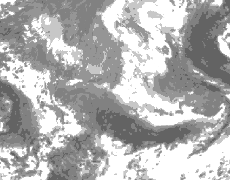 GDPS total cloud 180 hour forecast chart for Canada based on 2026/03/24 1200Z data