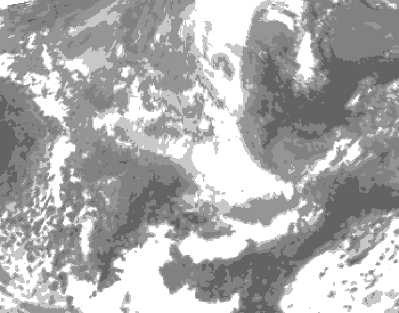 GDPS total cloud 240 hour forecast chart for Canada based on 2026/03/24 1200Z data