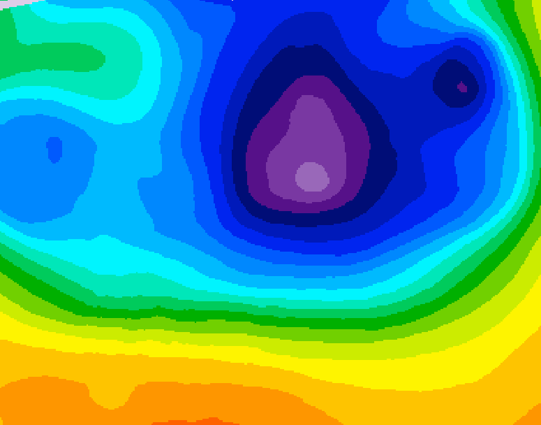 GDPS 500 millibar geopotential height 030 hour forecast chart for Canada based on 2026/03/25 0000Z data
