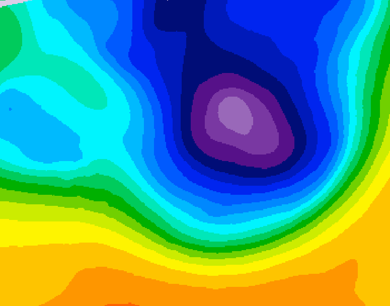 GDPS 500 millibar geopotential height 066 hour forecast chart for Canada based on 2026/03/25 0000Z data