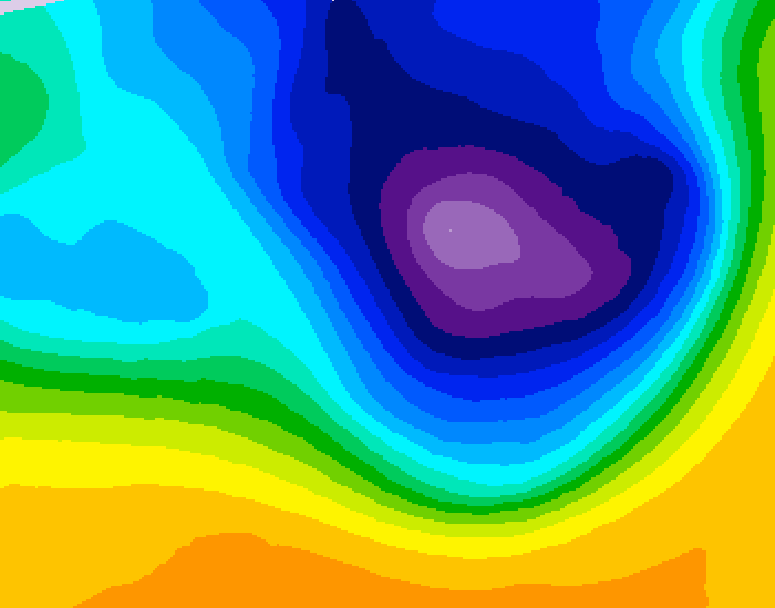 GDPS 500 millibar geopotential height 078 hour forecast chart for Canada based on 2026/03/25 0000Z data