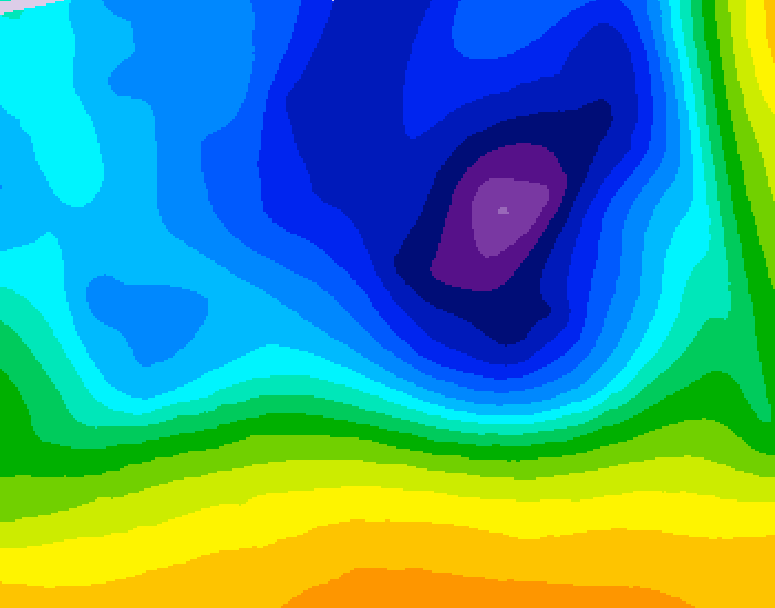 GDPS 500 millibar geopotential height 138 hour forecast chart for Canada based on 2026/03/25 0000Z data
