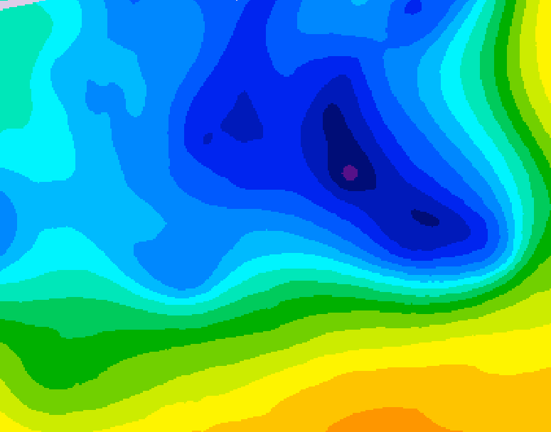 GDPS 500 millibar geopotential height 162 hour forecast chart for Canada based on 2026/03/25 0000Z data