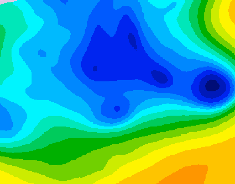 GDPS 500 millibar geopotential height 180 hour forecast chart for Canada based on 2026/03/25 0000Z data