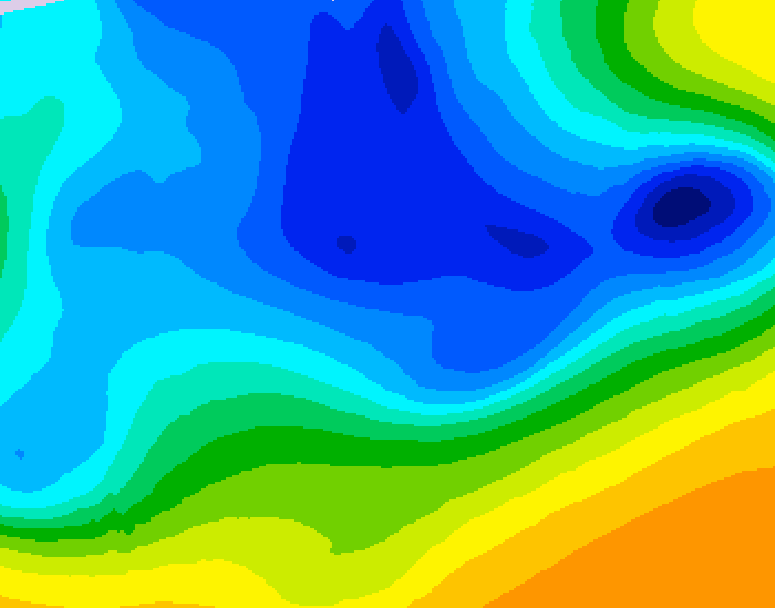 GDPS 500 millibar geopotential height 198 hour forecast chart for Canada based on 2026/03/25 0000Z data