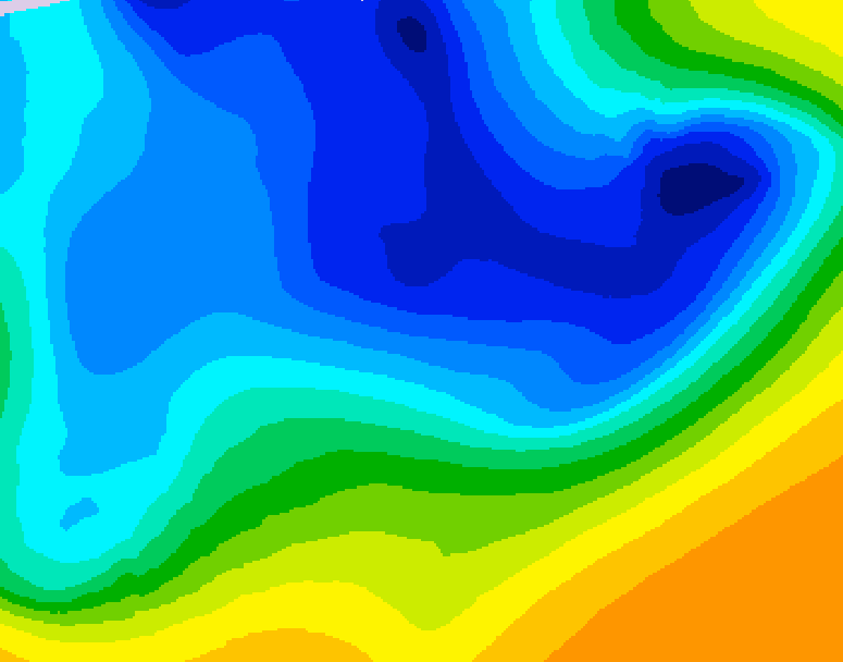 GDPS 500 millibar geopotential height 210 hour forecast chart for Canada based on 2026/03/25 0000Z data