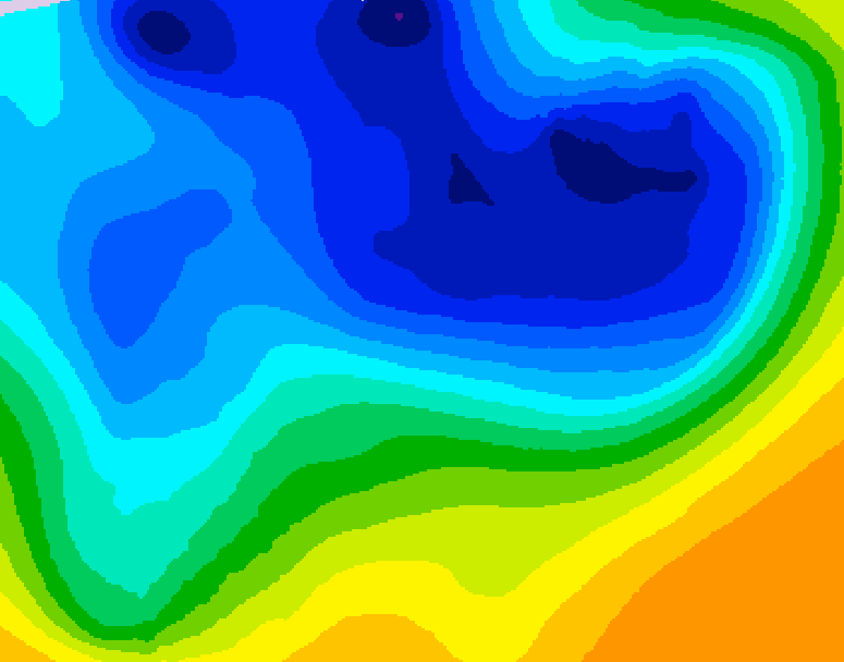 GDPS 500 millibar geopotential height 222 hour forecast chart for Canada based on 2026/03/25 0000Z data