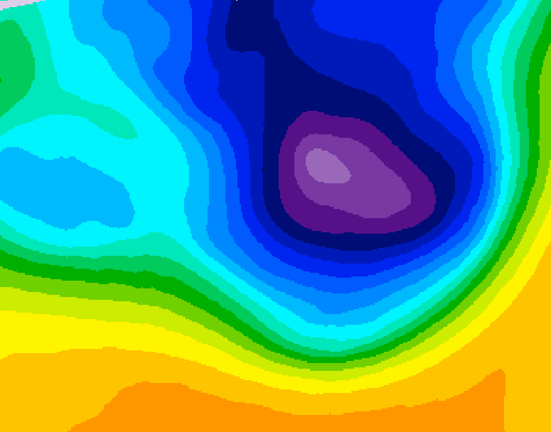 GDPS 500 millibar geopotential height 060 hour forecast chart for Canada based on 2026/03/25 1200Z data