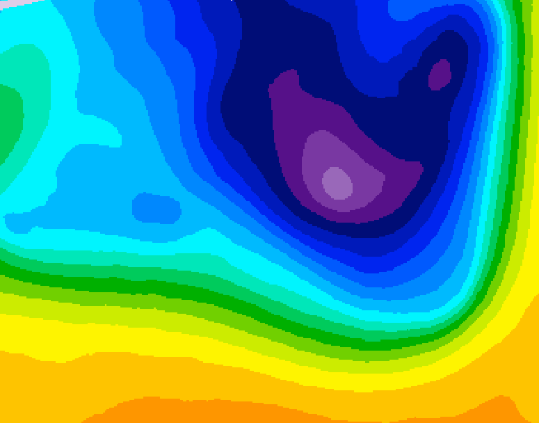 GDPS 500 millibar geopotential height 084 hour forecast chart for Canada based on 2026/03/25 1200Z data