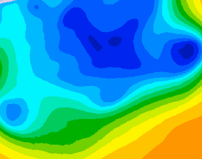 GDPS 500 millibar geopotential height 180 hour forecast chart for Canada based on 2026/03/25 1200Z data
