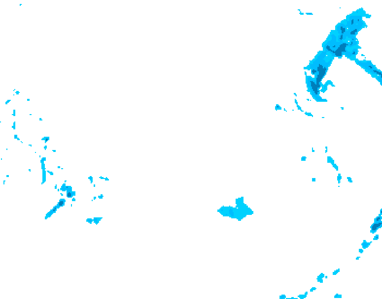 GDPS precipitation 018 hour forecast chart for Canada based on 2026/03/25 0000Z data