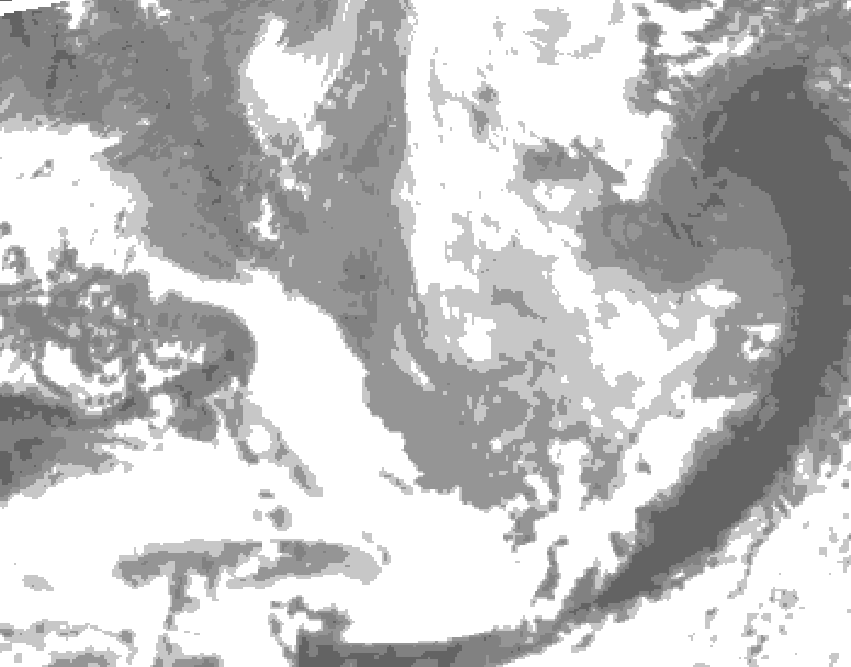 GDPS total cloud 078 hour forecast chart for Canada based on 2026/03/25 0000Z data
