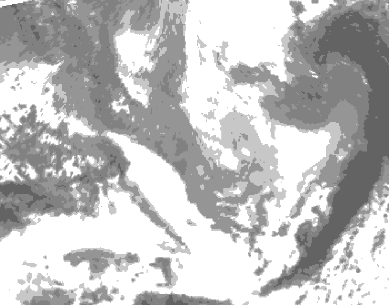 GDPS total cloud 084 hour forecast chart for Canada based on 2026/03/25 0000Z data