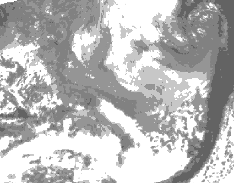GDPS total cloud 096 hour forecast chart for Canada based on 2026/03/25 0000Z data