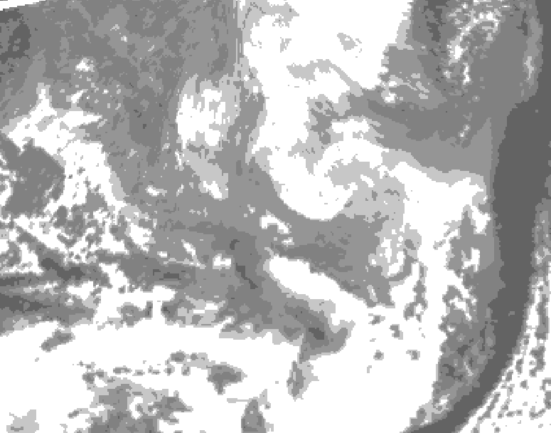 GDPS total cloud 102 hour forecast chart for Canada based on 2026/03/25 0000Z data