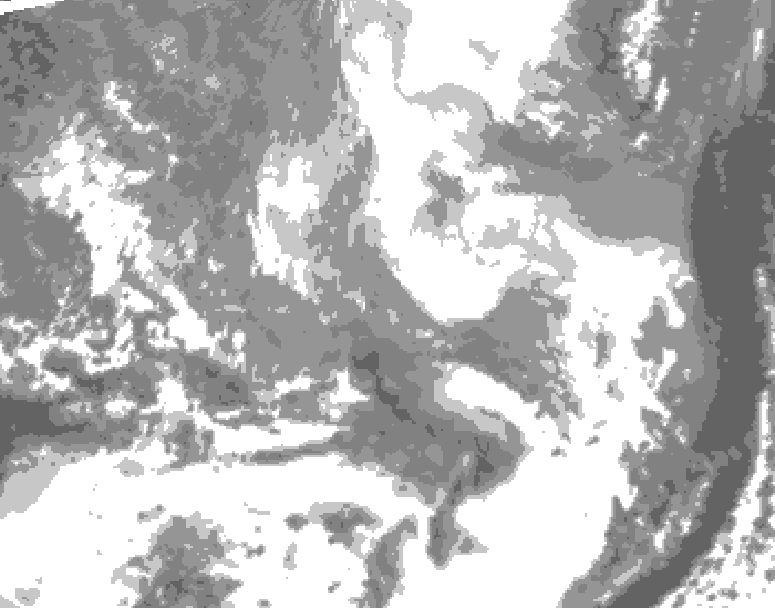 GDPS total cloud 108 hour forecast chart for Canada based on 2026/03/25 0000Z data