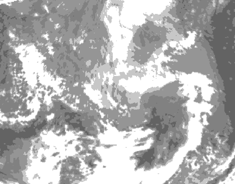 GDPS total cloud 126 hour forecast chart for Canada based on 2026/03/25 0000Z data