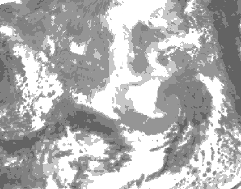 GDPS total cloud 138 hour forecast chart for Canada based on 2026/03/25 0000Z data