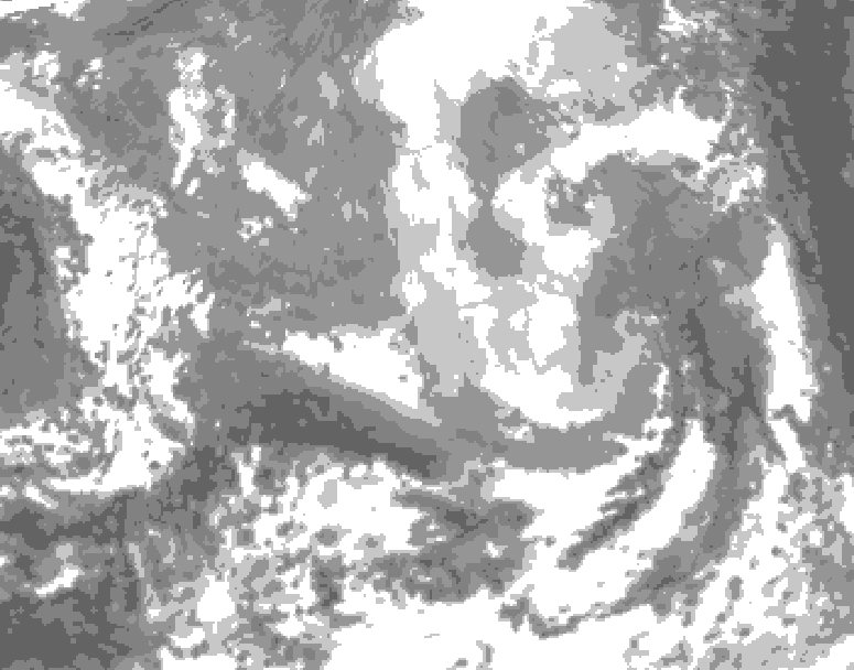 GDPS total cloud 144 hour forecast chart for Canada based on 2026/03/25 0000Z data