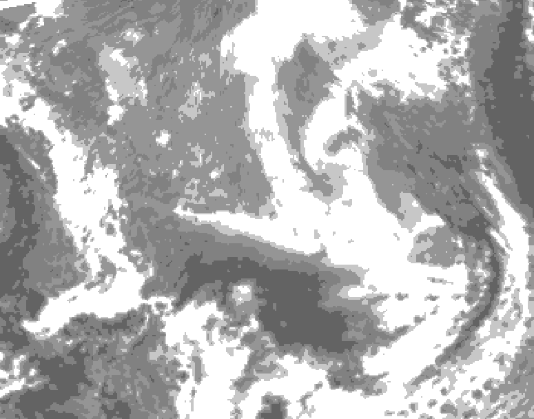 GDPS total cloud 156 hour forecast chart for Canada based on 2026/03/25 0000Z data