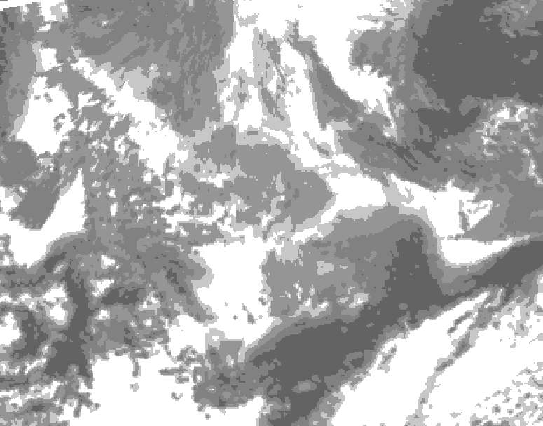 GDPS total cloud 198 hour forecast chart for Canada based on 2026/03/25 0000Z data
