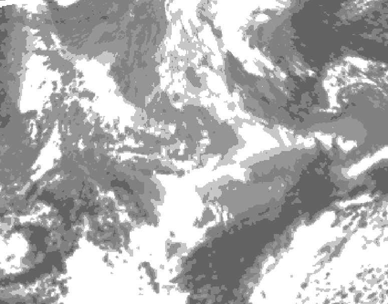 GDPS total cloud 204 hour forecast chart for Canada based on 2026/03/25 0000Z data