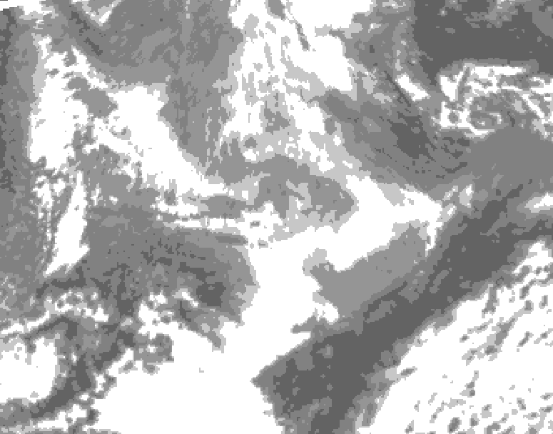 GDPS total cloud 210 hour forecast chart for Canada based on 2026/03/25 0000Z data