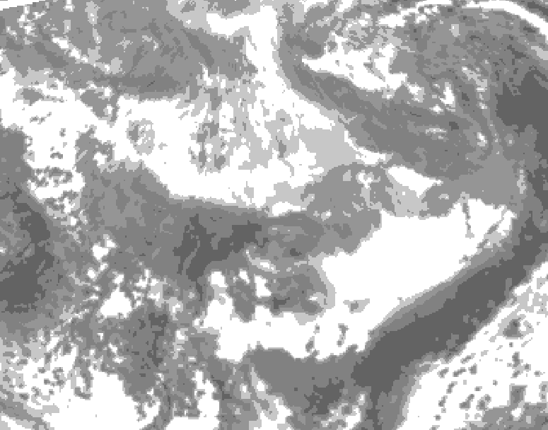 GDPS total cloud 234 hour forecast chart for Canada based on 2026/03/25 0000Z data