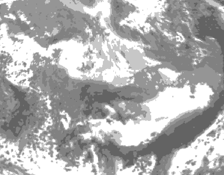 GDPS total cloud 240 hour forecast chart for Canada based on 2026/03/25 0000Z data