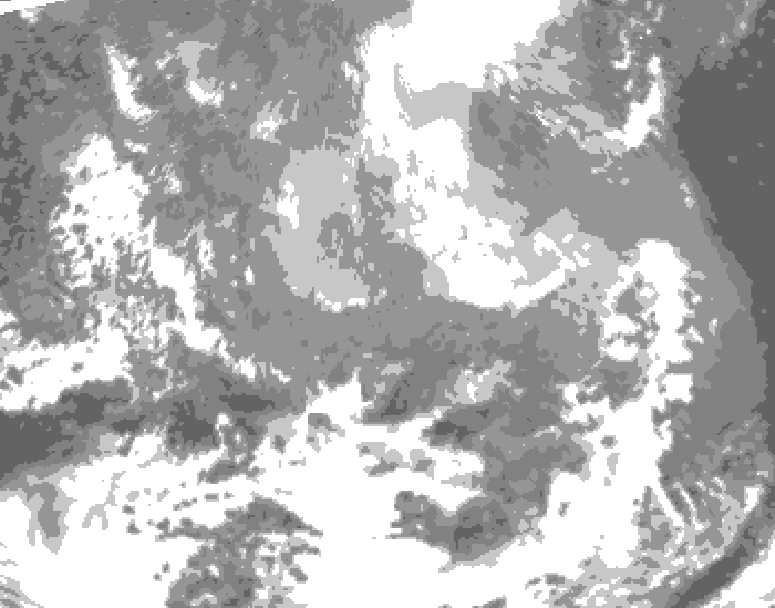 GDPS total cloud 108 hour forecast chart for Canada based on 2026/03/25 1200Z data