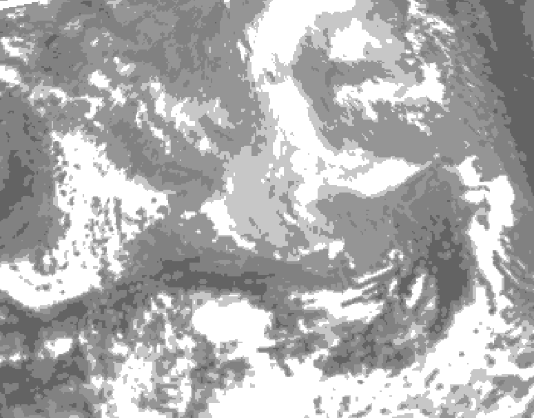 GDPS total cloud 132 hour forecast chart for Canada based on 2026/03/25 1200Z data