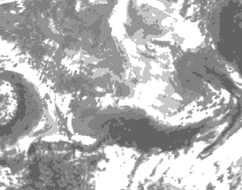 GDPS total cloud 156 hour forecast chart for Canada based on 2026/03/25 1200Z data