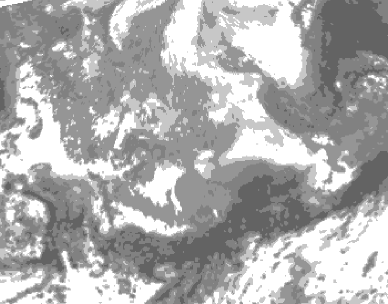 GDPS total cloud 180 hour forecast chart for Canada based on 2026/03/25 1200Z data