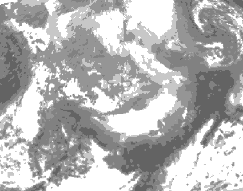 GDPS total cloud 204 hour forecast chart for Canada based on 2026/03/25 1200Z data
