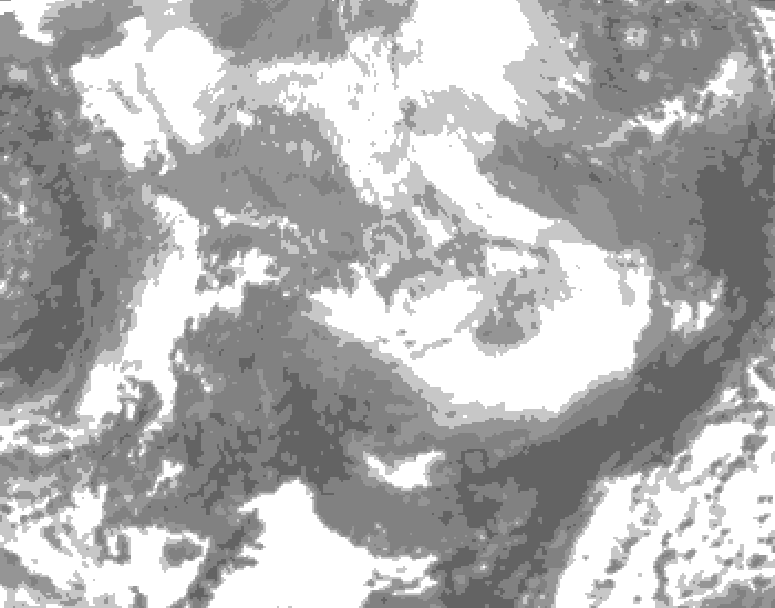 GDPS total cloud 216 hour forecast chart for Canada based on 2026/03/25 1200Z data