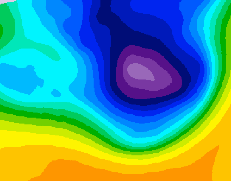 GDPS 500 millibar geopotential height 048 hour forecast chart for Canada based on 2026/03/26 0000Z data