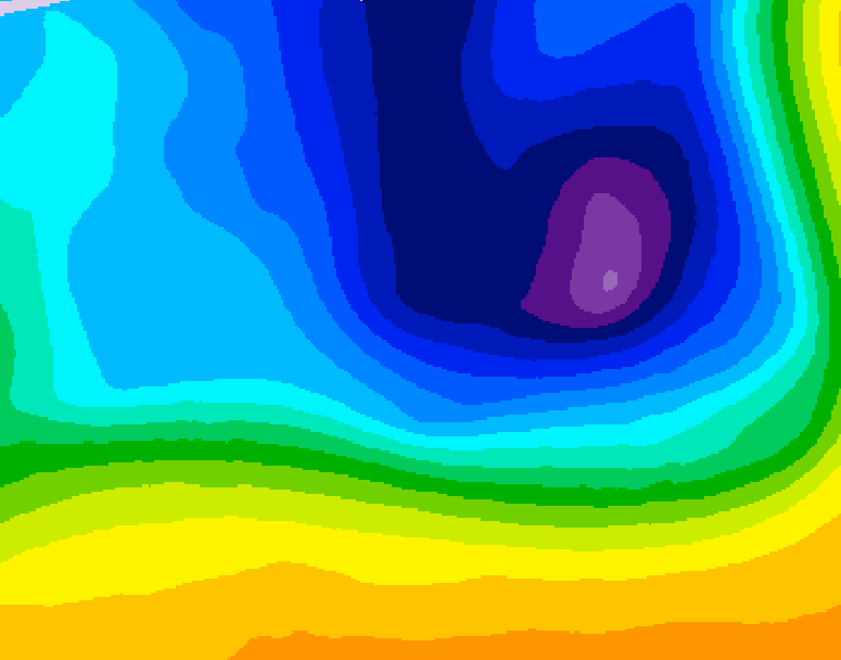 GDPS 500 millibar geopotential height 096 hour forecast chart for Canada based on 2026/03/26 0000Z data