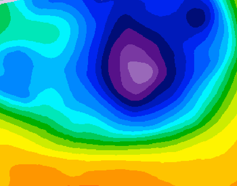 GDPS 500 millibar geopotential height 006 hour forecast chart for Canada based on 2026/03/26 1200Z data