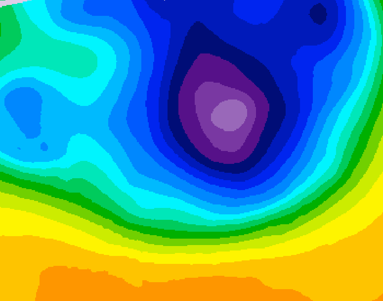 GDPS 500 millibar geopotential height 012 hour forecast chart for Canada based on 2026/03/26 1200Z data