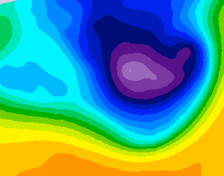 GDPS 500 millibar geopotential height 042 hour forecast chart for Canada based on 2026/03/26 1200Z data