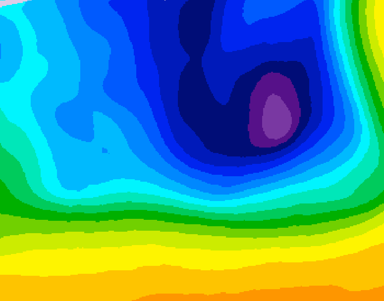 GDPS 500 millibar geopotential height 090 hour forecast chart for Canada based on 2026/03/26 1200Z data