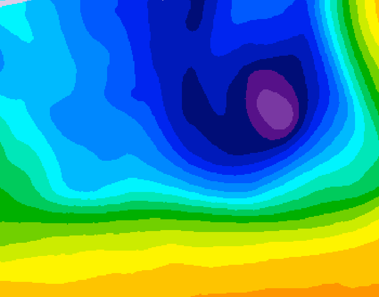 GDPS 500 millibar geopotential height 096 hour forecast chart for Canada based on 2026/03/26 1200Z data