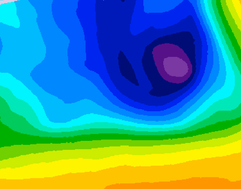 GDPS 500 millibar geopotential height 102 hour forecast chart for Canada based on 2026/03/26 1200Z data